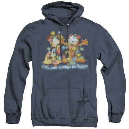 Garfield Bright Holidays Heather Mens Hoodie Navy