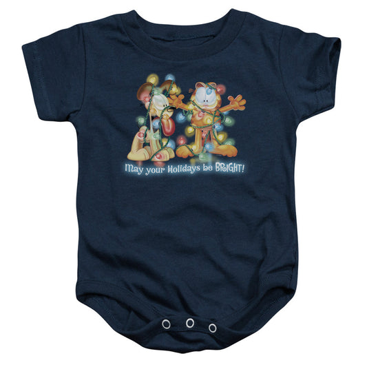Garfield Bright Holidays Infant Baby Snapsuit Navy (24 Mos)