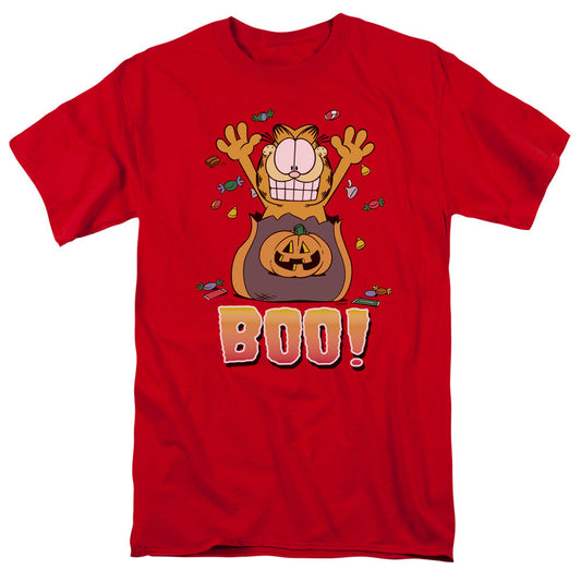 Garfield Boo! Mens T Shirt Red Officially Licensed