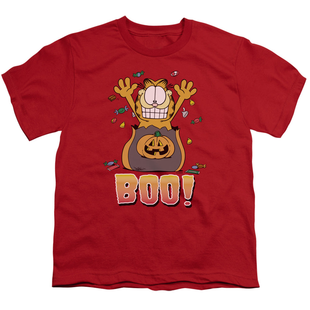 Garfield Boo! Kids Youth T Shirt Red