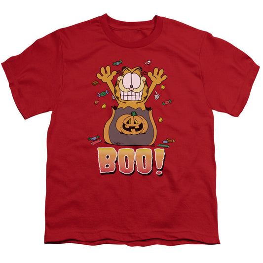 Garfield Boo! Kids Youth T Shirt Red