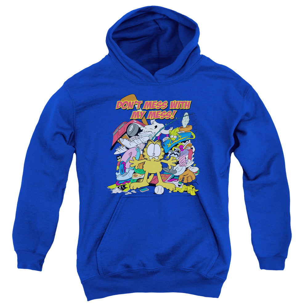 Garfield My Mess Kids Youth Hoodie Royal