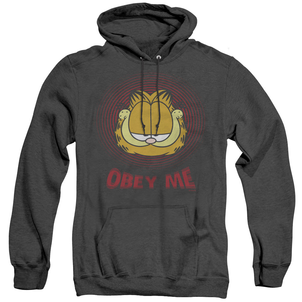Garfield Obey Me Heather Mens Hoodie Black