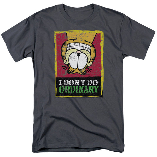 Garfield I Dont Do Ordinary Mens T Shirt Charcoal Officially Licensed