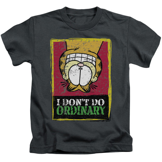 Garfield I Dont Do Ordinary Juvenile Kids Youth T Shirt Charcoal