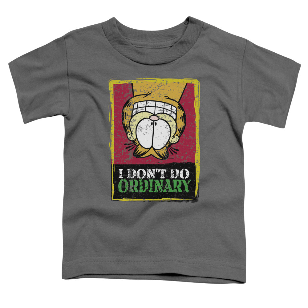 Garfield I Dont Do Ordinary Toddler Kids Youth T Shirt Charcoal
