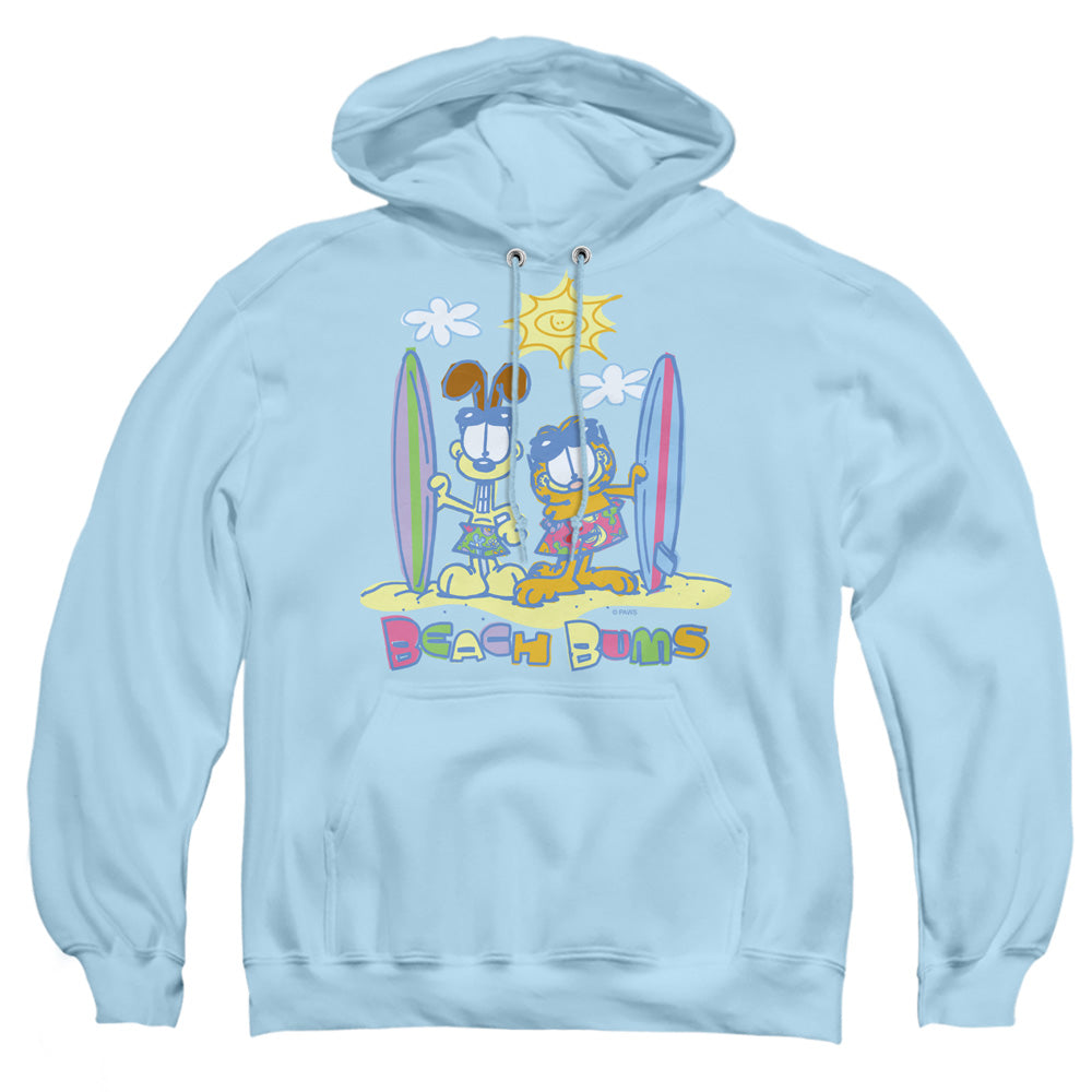 Garfield Beach Bums Mens Hoodie Light Blue