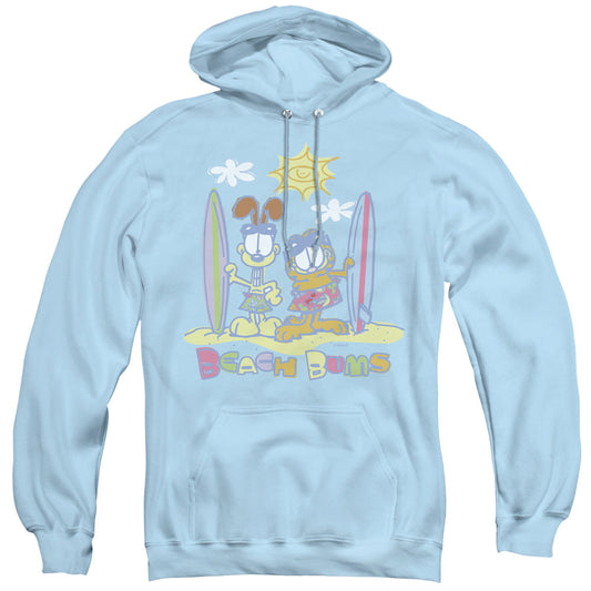 Garfield Beach Bums Mens Hoodie Light Blue