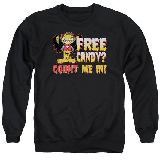 Garfield Count Me in Mens Crewneck Sweatshirt Black