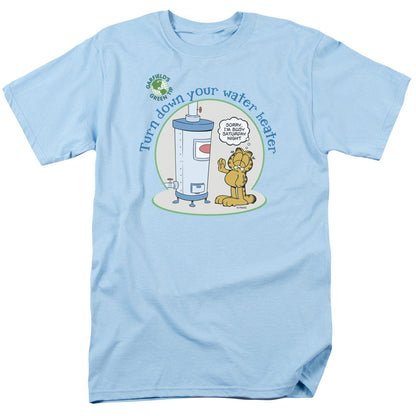 Garfield Plant A Tree Mens T Shirt Light Blue Officially Licensed