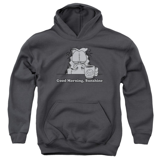 Garfield Good Morning Sunshine Kids Youth Hoodie Charcoal