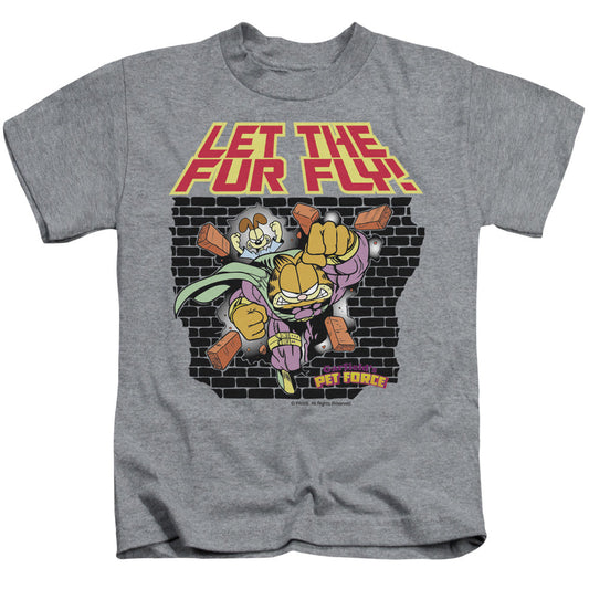 Garfield Let the Fur Fly Juvenile Kids Youth T Shirt Athletic Heather