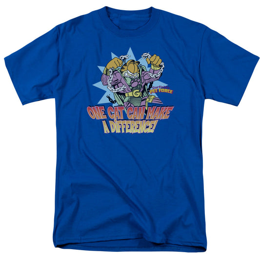 Garfield Make A Difference Mens T Shirt Royal Officially Licensed