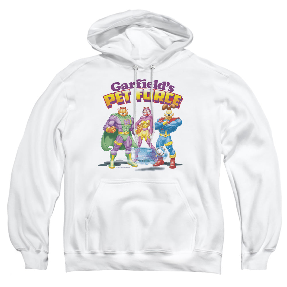 Garfield Heroes Await Mens Hoodie White