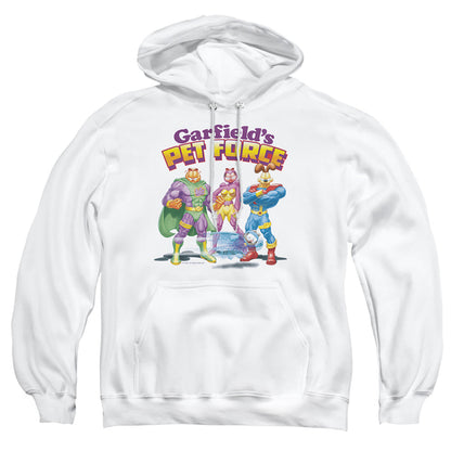 Garfield Heroes Await Mens Hoodie White
