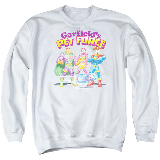 Garfield Heroes Await Mens Crewneck Sweatshirt White