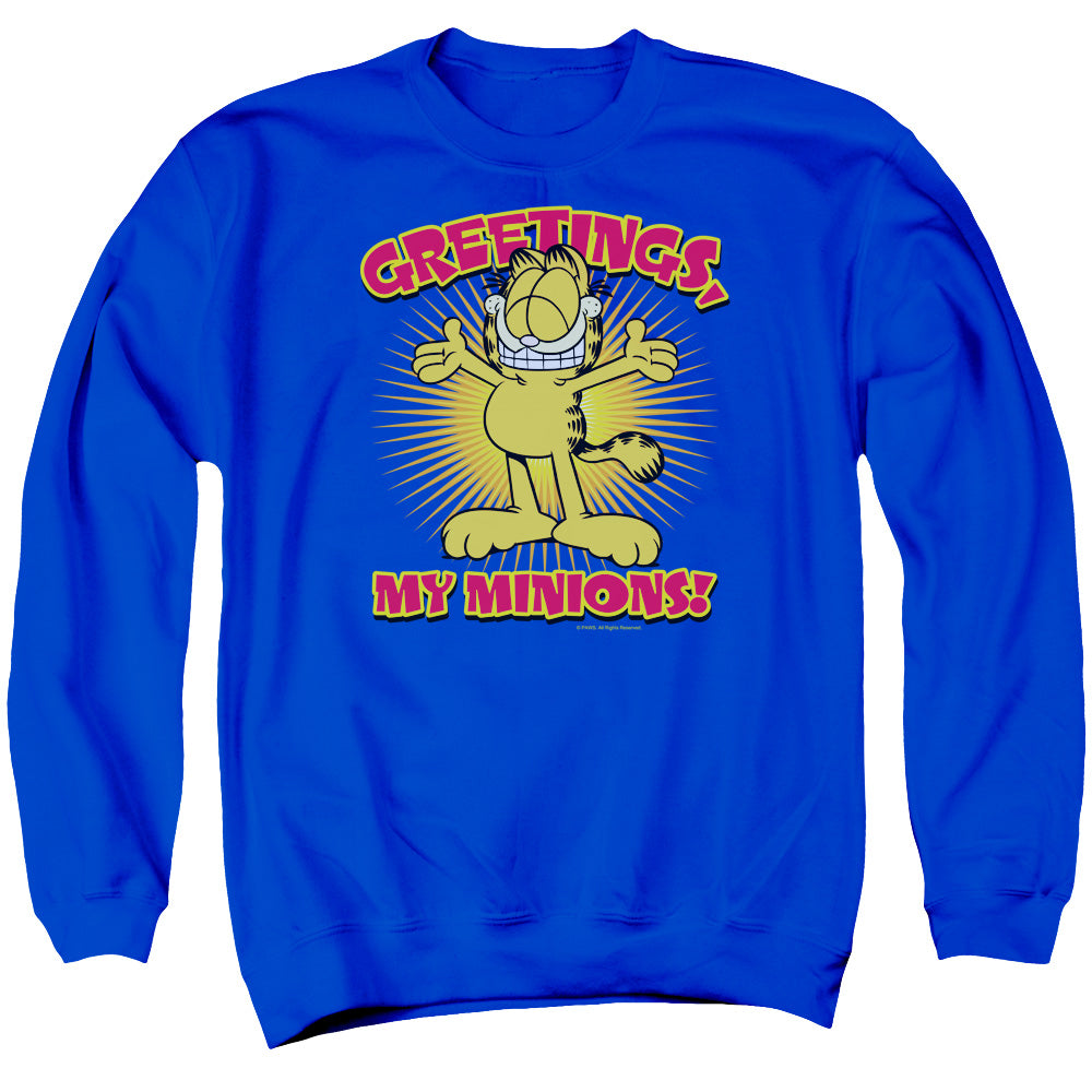 Garfield Minions Mens Crewneck Sweatshirt Royal Blue