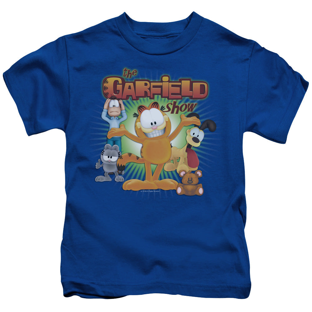 Garfield the Garfield Show Juvenile Kids Youth T Shirt Royal Blue