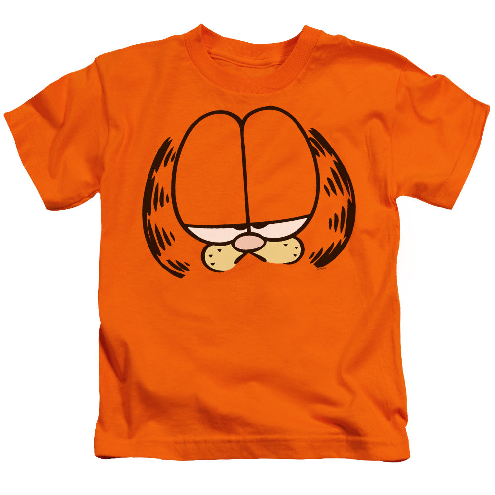 Garfield Big Head Juvenile Kids Youth T Shirt Orange