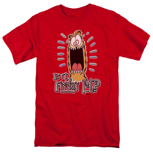 Garfield Friday Mens T Shirt Red Officially Licensed
