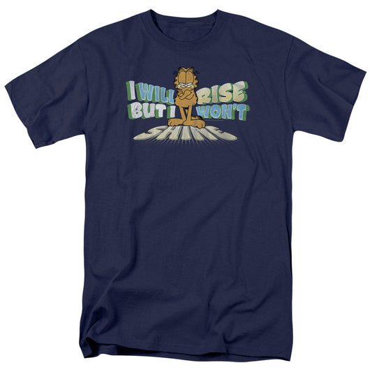 Garfield Rise Not Shine Mens T Shirt Navy Blue Officially Licensed