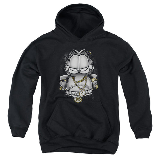 Garfield Lasagna for Life Kids Youth Hoodie Black