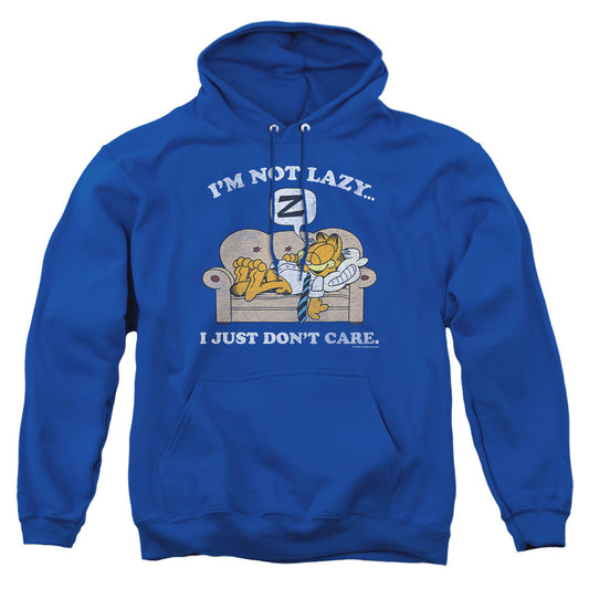 Garfield Not Lazy Mens Hoodie Royal Officially Licensed