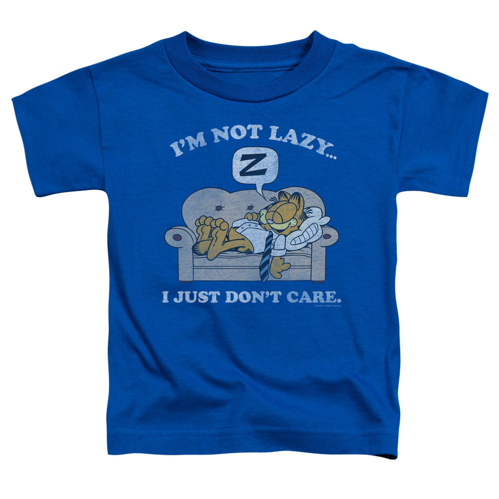 Garfield Not Lazy Toddler Kids Youth T Shirt Royal Blue