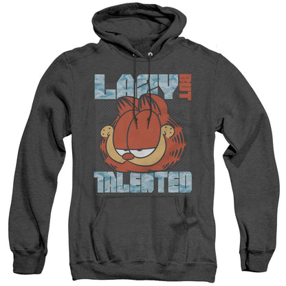 Garfield Lazy But Talented Mens Heather Hoodie Black Officially Licensed