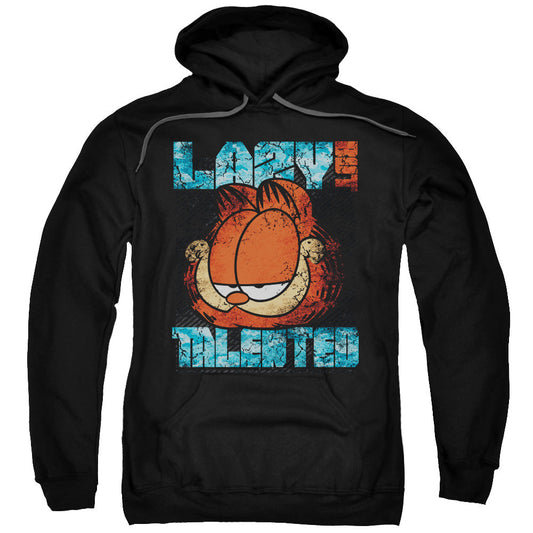 Garfield Lazy But Talented Distressed Mens Hoodie Black