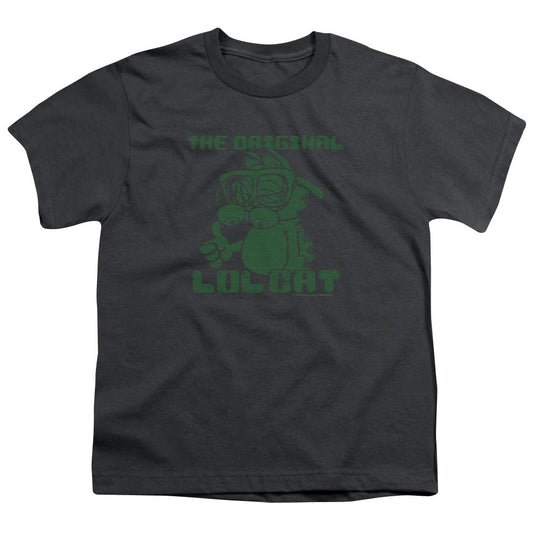 Garfield Og Lol Kids Youth T Shirt Charcoal