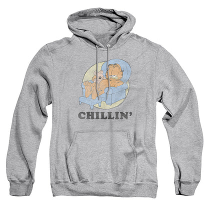 Garfield Chillin Mens Hoodie Athletic Heather