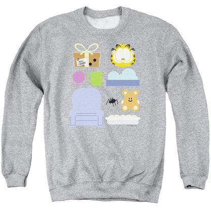 Garfield Gift Set Mens Crewneck Sweatshirt Athletic Heather