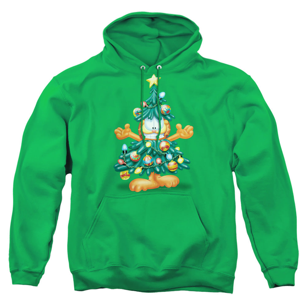 Garfield Tree Mens Hoodie Kelly Green