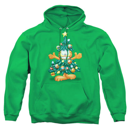 Garfield Tree Mens Hoodie Kelly Green