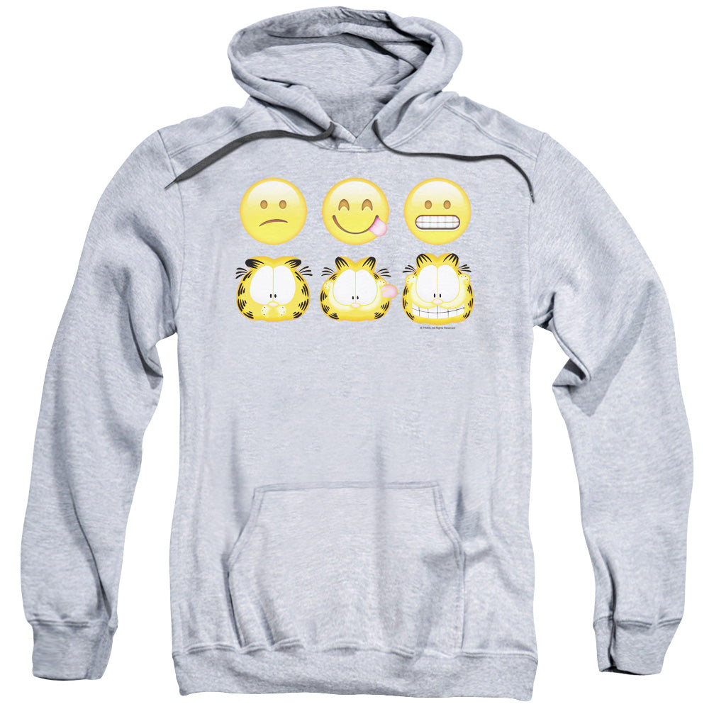 Garfield Emojis Mens Hoodie Athletic Heather