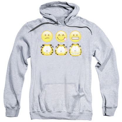Garfield Emojis Mens Hoodie Athletic Heather
