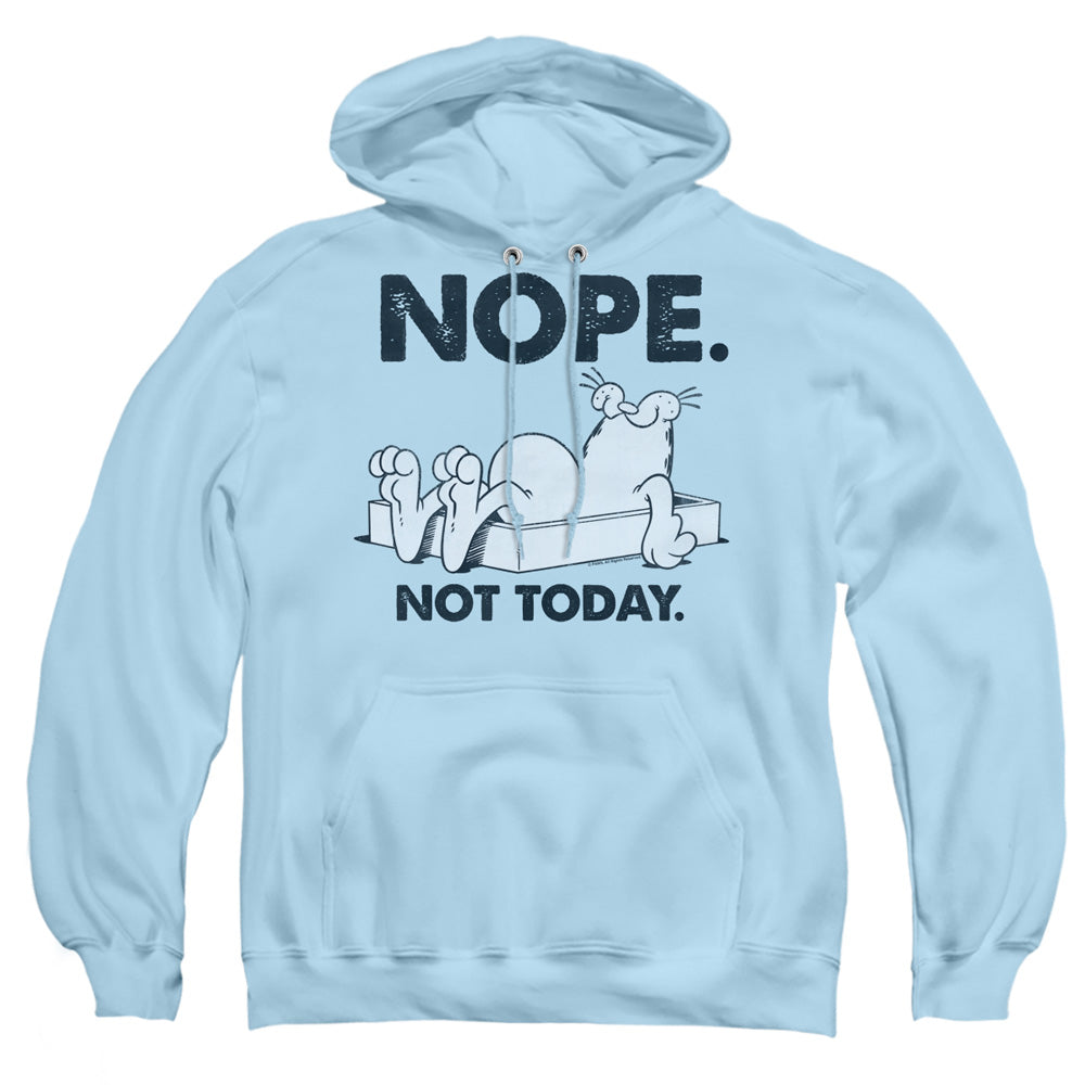 Garfield Nope Mens Hoodie Light Blue