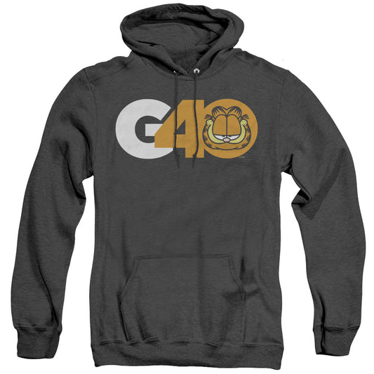 Garfield G40 Mens Heather Hoodie Black Officially Licensed
