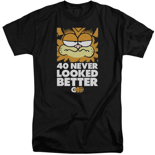 Garfield 40 Looks Mens Tall T Shirt Black Officially Licensed