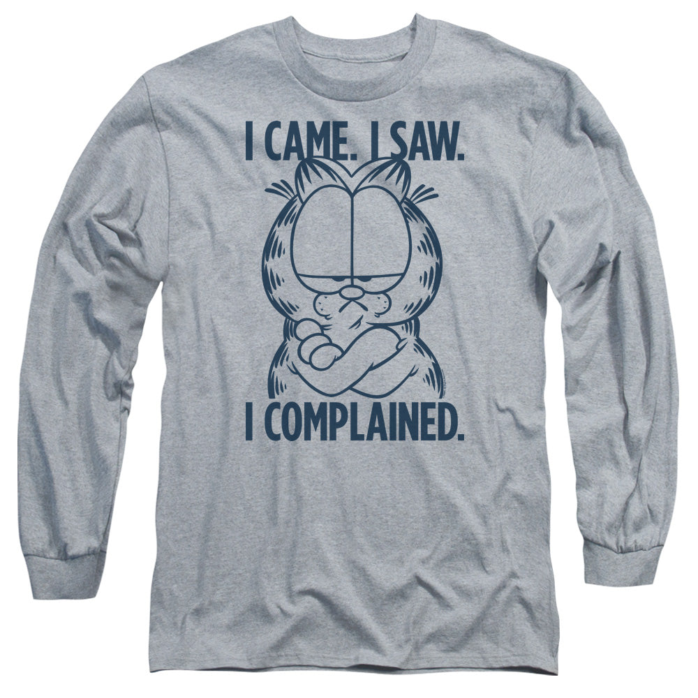 Garfield I Complained Mens Long Sleeve Shirt Athletic Heather Officially Licensed