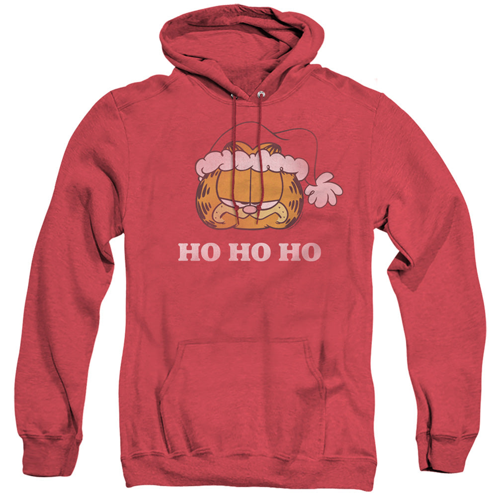 Garfield Ho Ho Ho Heather Mens Hoodie Red