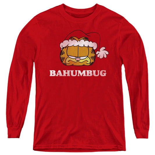 Garfield Bahumbug Youth Long Sleeve Red