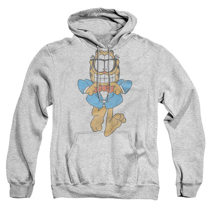 Garfield Dapper Cat Mens Hoodie Athletic Heather Officially Licensed