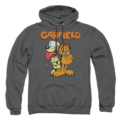 Garfield Garfield The Game Mens Hoodie Charcoal Officially Licensed