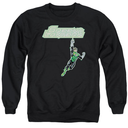 Green Lantern Energy Construct Logo Mens Crewneck Sweatshirt Black