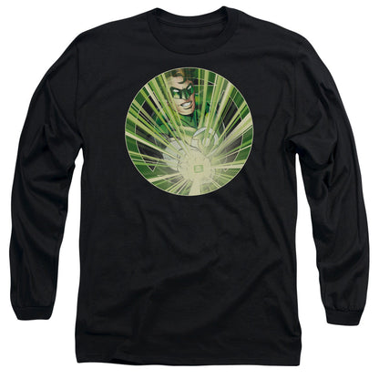 Green Lantern Light Em Up Mens Long Sleeve Shirt Black Officially Licensed