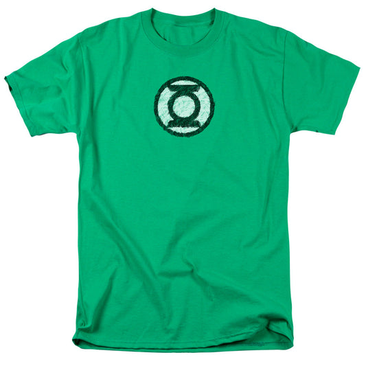 Green Lantern Scribble Lantern Logo Mens T Shirt Kelly Green Officially Licensed