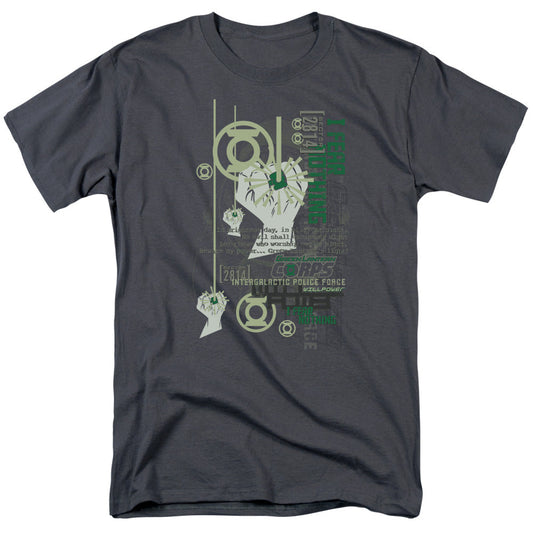 Green Lantern Core Strength Mens T Shirt Charcoal Officially Licensed