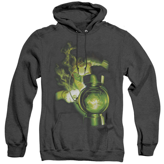 Green Lantern Lantern Light Heather Mens Hoodie Black Officially Licensed